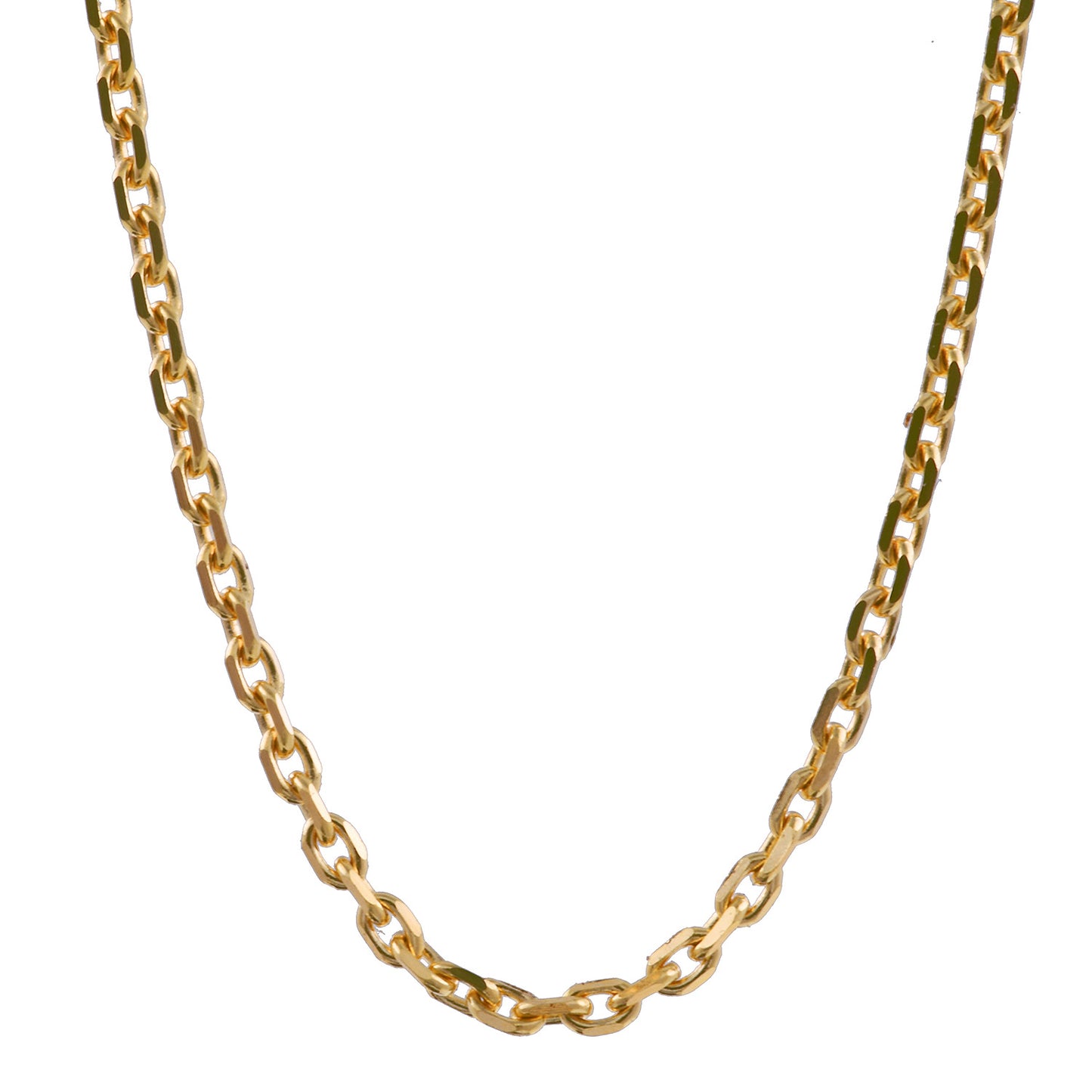 Ankerkette diamantiert Breite 1,3mm - 585-14 Karat Gold