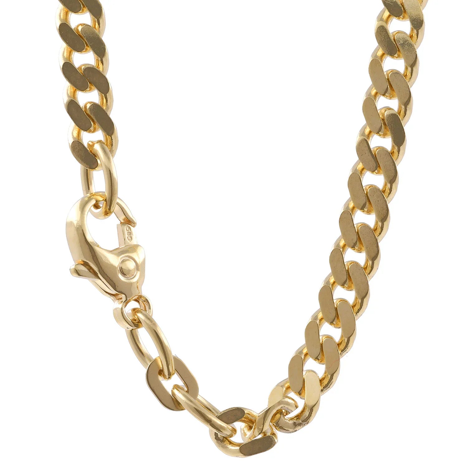 4,1 mm 50 cm 585 - 14 Karat Gold Halskette Panzerkette massiv Gold hochwertige Goldkette  20,9 g