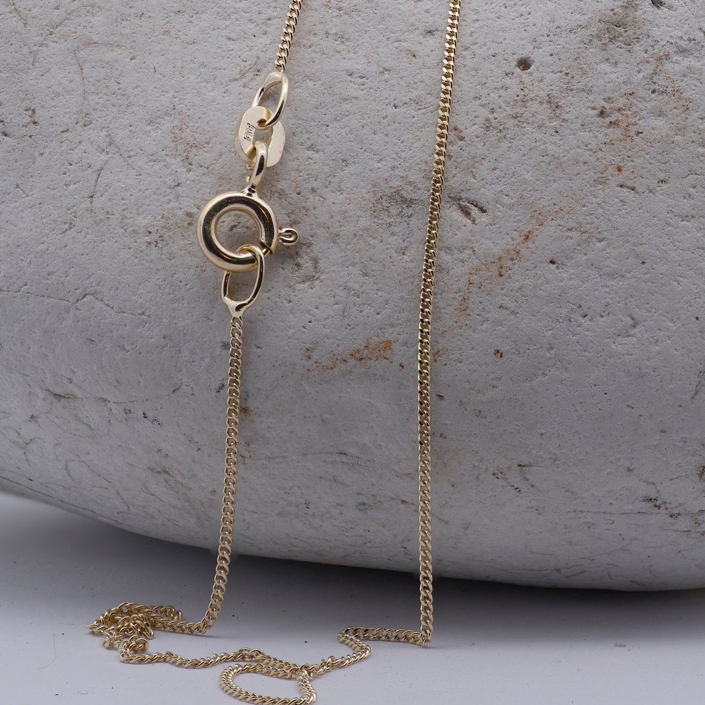 Goldkette Panzerkette Halskette Breite 0,8 mm massiv 585-14 Karat Gold