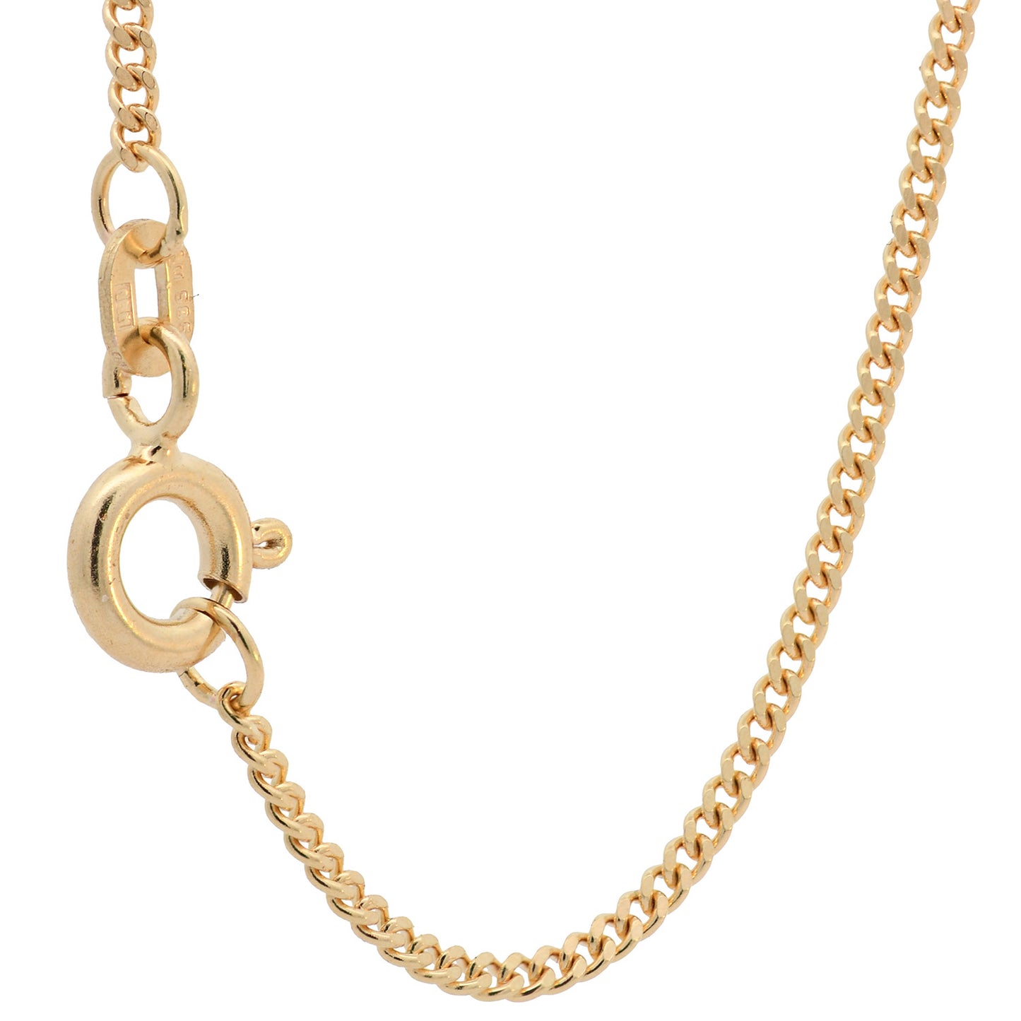Goldkette Panzerkette Halskette Breite 1,4 mm massiv 585-14 Karat Gold