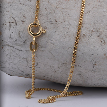 Goldkette Panzerkette Halskette Breite 1,4 mm massiv 585-14 Karat Gold