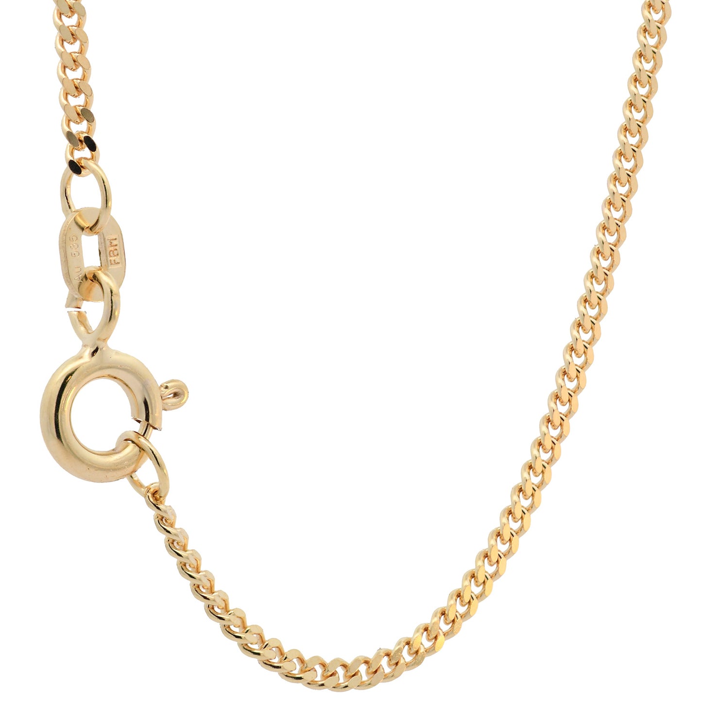 Goldkette Panzerkette Halskette Breite 1,6 mm massiv 585-14 Karat Gold