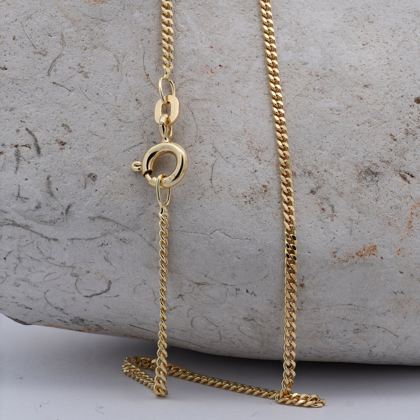 Goldkette Panzerkette Halskette Breite 1,6 mm massiv 585-14 Karat Gold