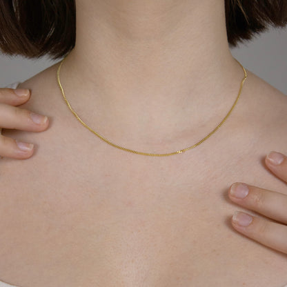 Goldkette Panzerkette Halskette Breite 1,6 mm massiv 585-14 Karat Gold