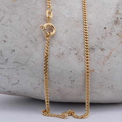 Goldkette Panzerkette Halskette Breite 1,7 mm massiv 585-14 Karat Gold