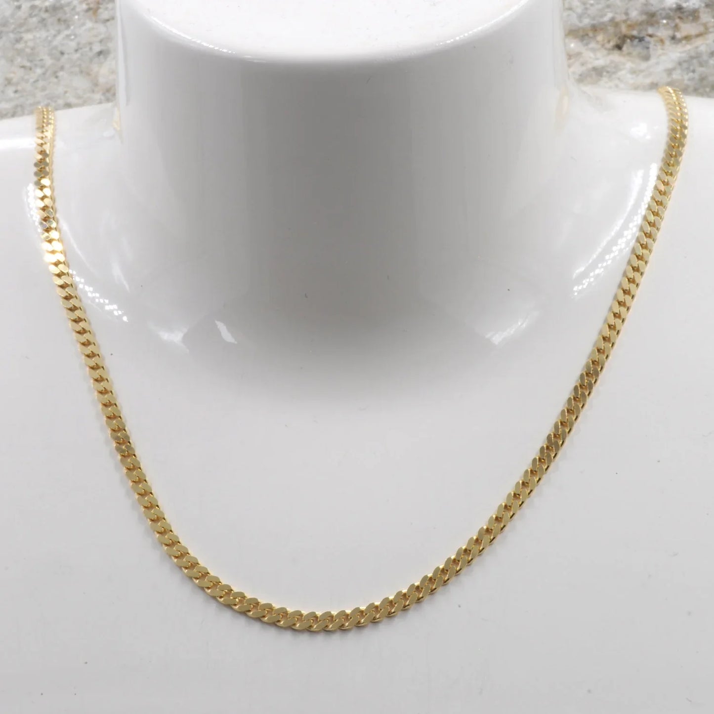 Goldkette Panzerkette Halskette Breite 2,4 mm massiv 585-14 Karat Gold