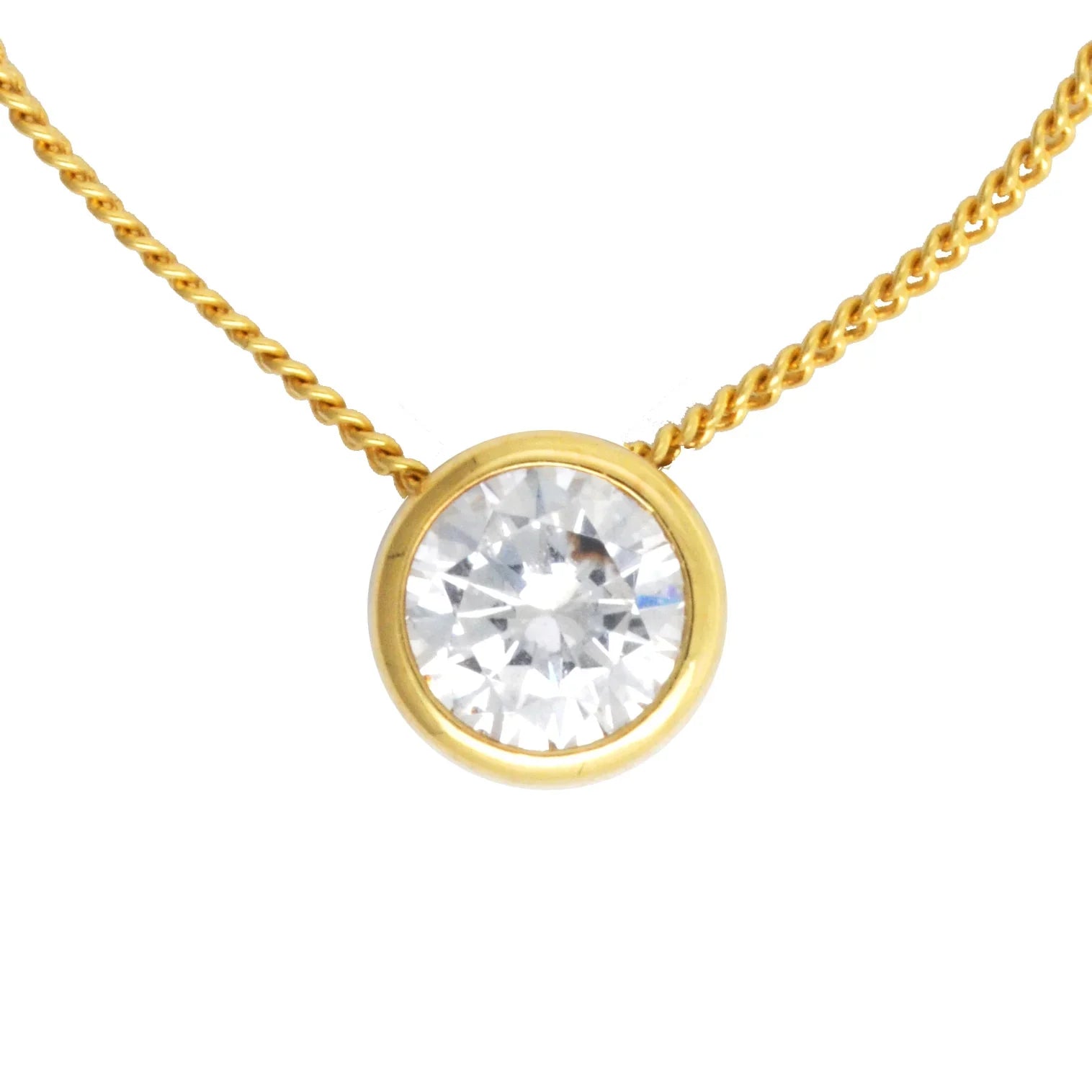 Anhänger rund 585 14 kt Gold mit Zirkonia