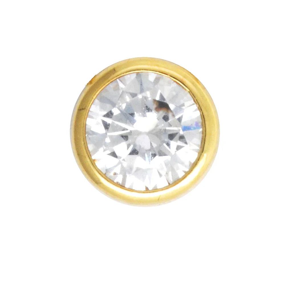 Anhänger rund 585 14 kt Gold mit Zirkonia