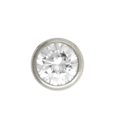Anhänger rund 585 14 kt Weißgold mit Zirkonia