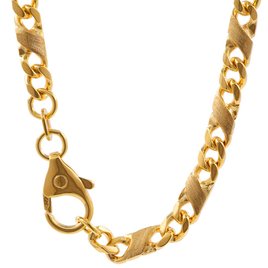 Goldkette Dollar Kette Länge 21cm - Breite 3,7mm - 585-14 Karat Gold