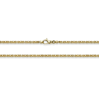 Goldkette Königskette Länge 50cm - Breite 2,5mm - 585-14 Karat Gold