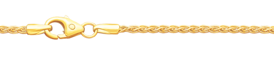 1,7 mm 18,5 cm 585 - 14 Karat Gold Armkette Zopfkette massiv Gold hochwertige Goldkette 2,2 g