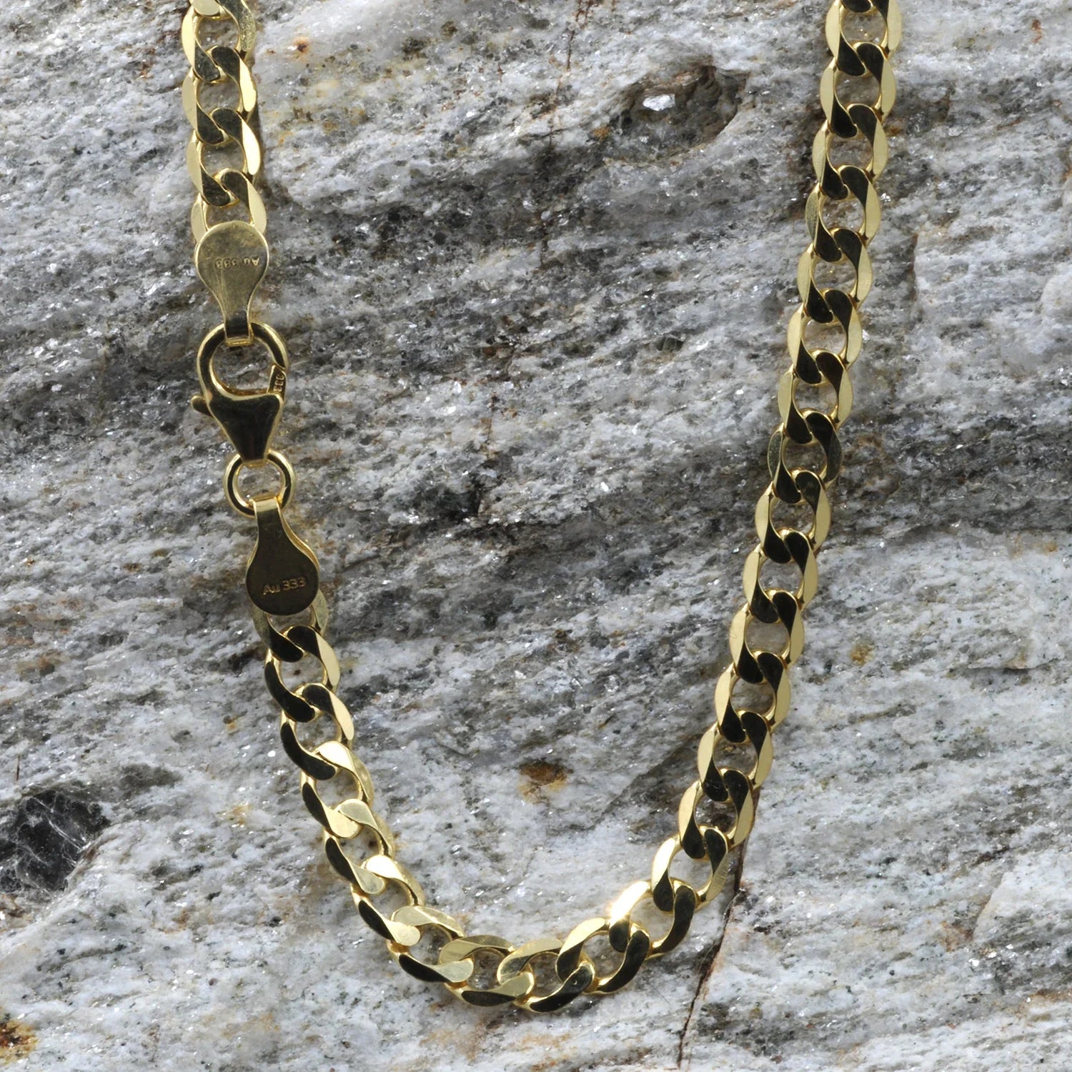 5,0 mm 21 cm 585 - 14 Karat Gold Armkette Panzerkette massiv Gold hochwertige Goldkette 6,8 g