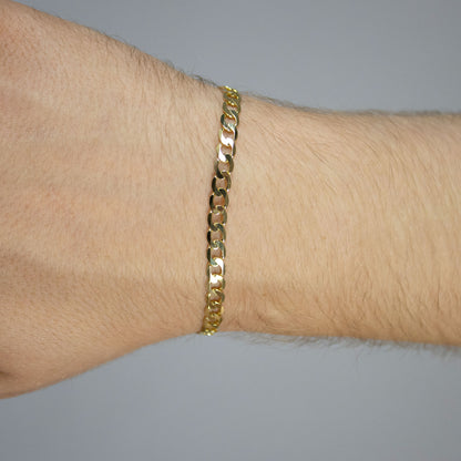 Goldarmband Panzerkette Armkette Breite 5,0 mm weit 585 -14 Karat Gold