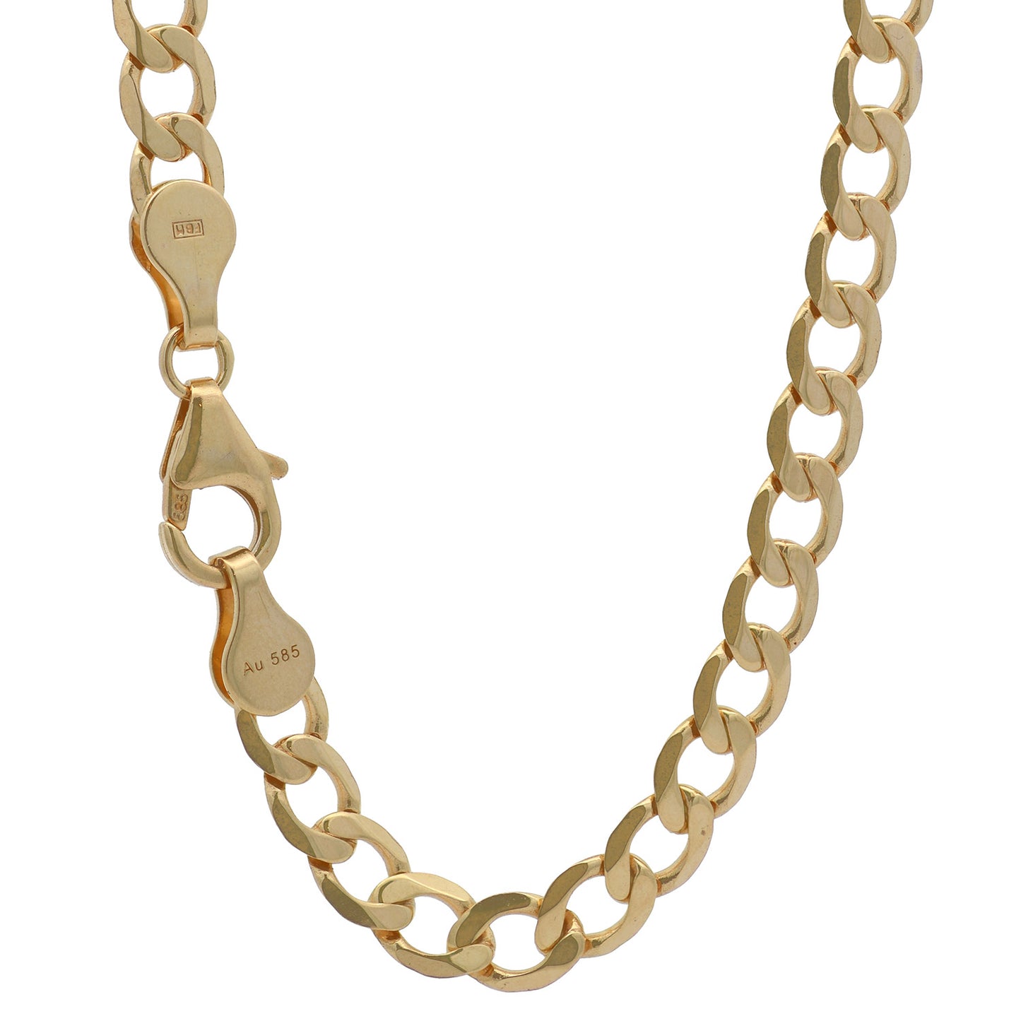 Panzerkette Halskette Breite 5,0 mm - 585 - 14 Karat Gold Auswahl