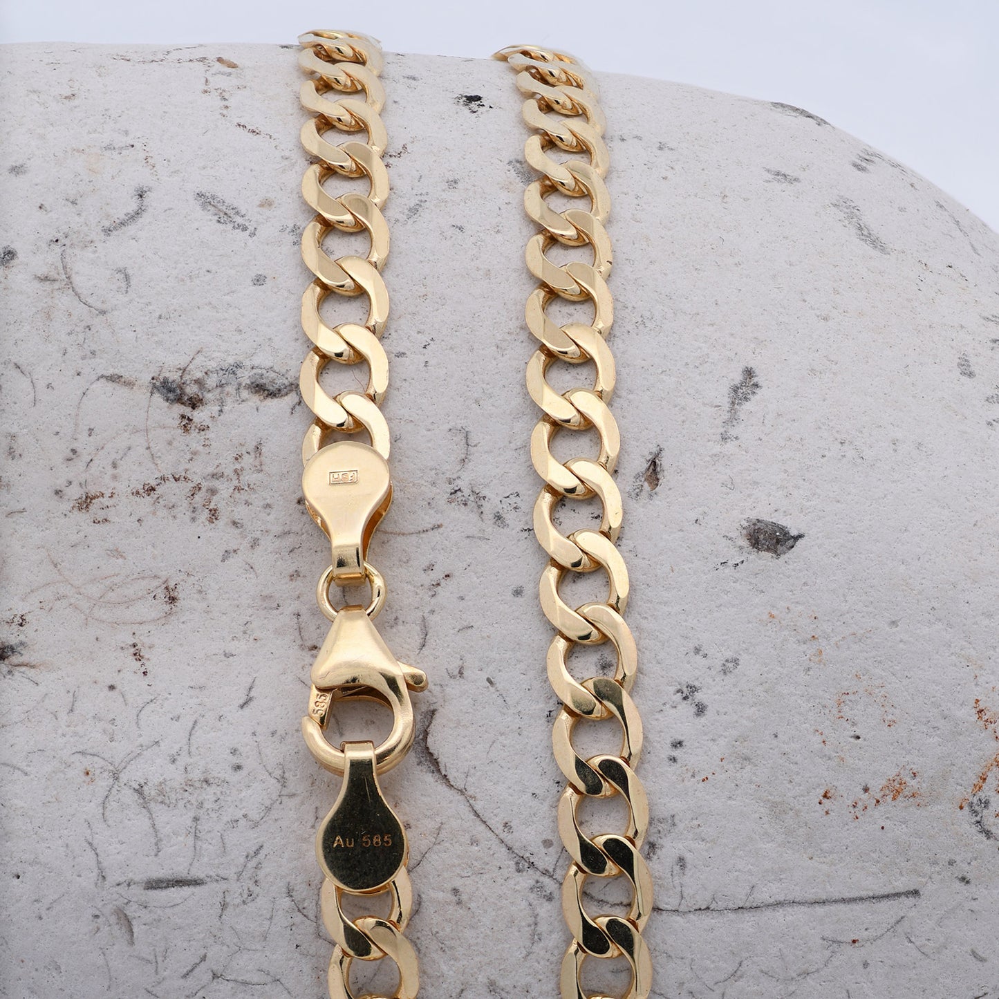 Panzerkette Halskette Breite 5,0 mm - 585 - 14 Karat Gold Auswahl