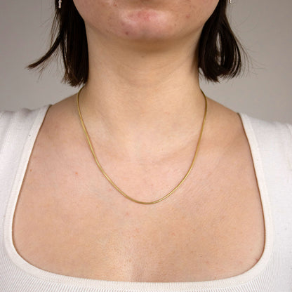 Goldkette Schlangenkette Länge 40cm - Breite 1,4mm - 585-14 Karat Gold