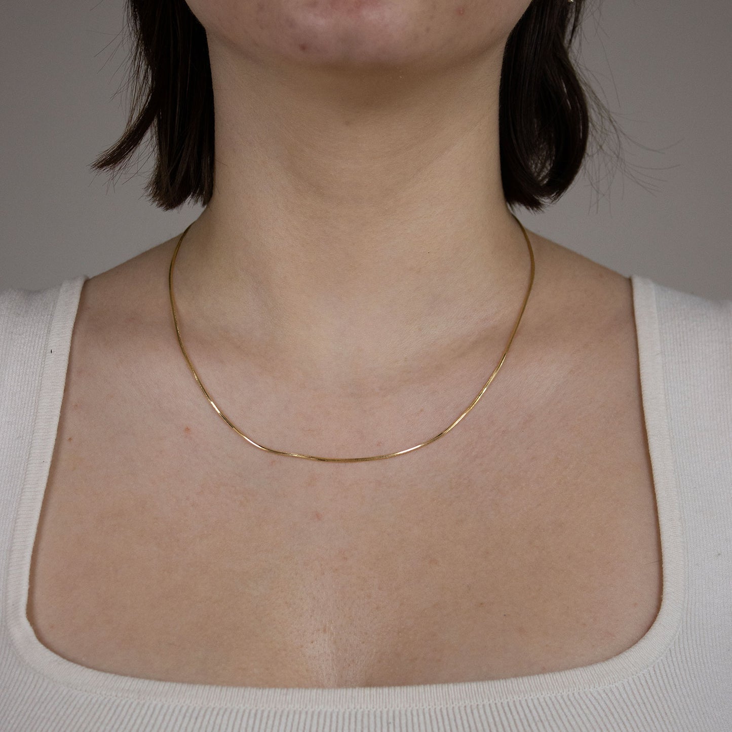 Goldkette Schlangenkette Länge 45cm - Breite 1,0mm - 585-14 Karat Gold