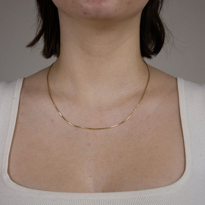 Goldkette Schlangenkette Länge 45cm - Breite 1,0mm - 585-14 Karat Gold