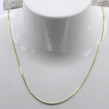 Goldkette Schlangenkette Länge 45cm - Breite 1,0mm - 585-14 Karat Gold