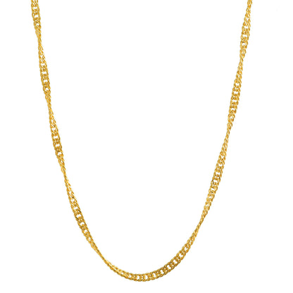 Goldkette Singapurkette Länge 40cm - Breite 1,0mm - 585-14 Karat Gold