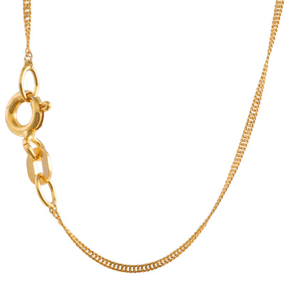Goldkette Singapurkette Länge 40cm - Breite 1,0mm - 585-14 Karat Gold