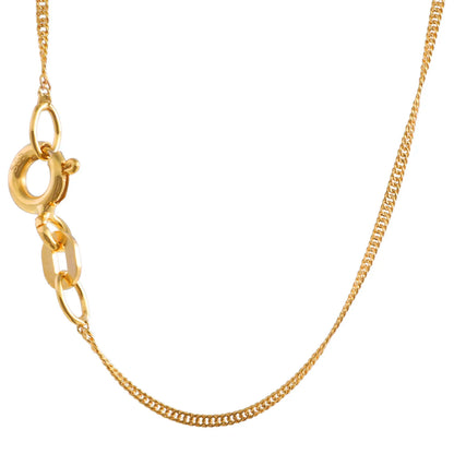 Goldkette Singapurkette Länge 45cm - Breite 1,0mm - 585-14 Karat Gold