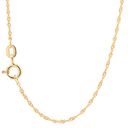 Goldkette Singapurkette Breite 1,0mm - 585-14 Karat Gold