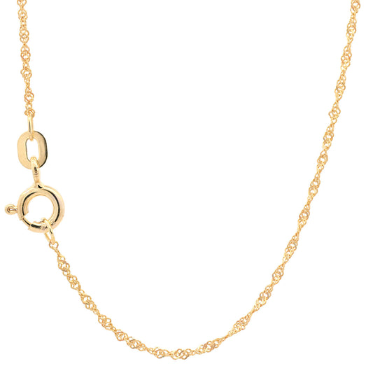 Goldkette Singapurkette Breite 1,0mm - 585-14 Karat Gold