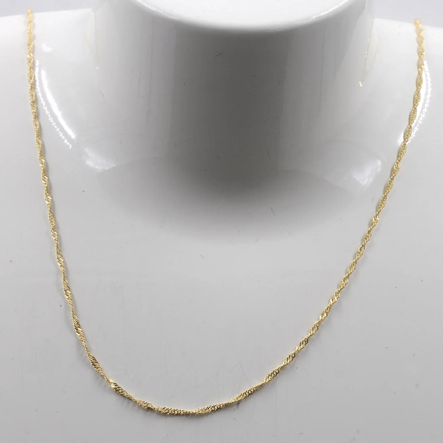 Goldkette Singapurkette Länge 45cm - Breite 1,2mm - 585-14 Karat Gold