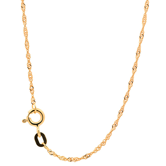 Goldkette Singapurkette Breite 1,2mm - 585-14 Karat Gold