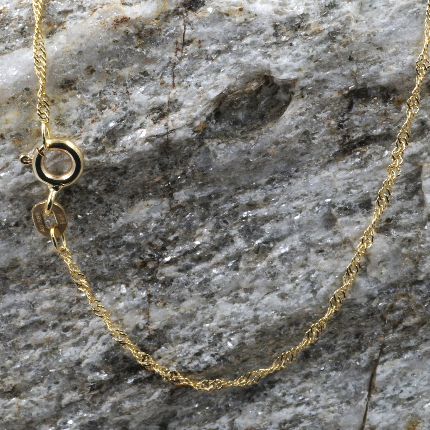 Goldkette Singapurkette Breite 1,2mm - 585-14 Karat Gold