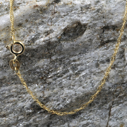 Goldkette Singapurkette Breite 1,2mm - 585-14 Karat Gold