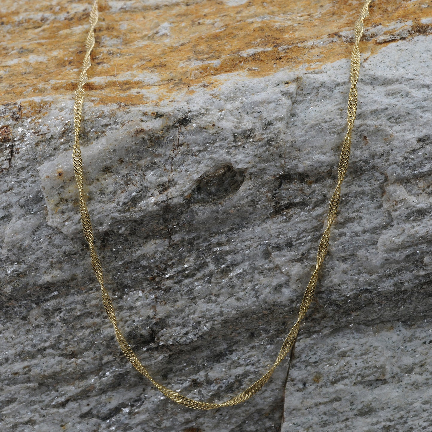 Goldkette Singapurkette Länge 42cm - Breite 1,4mm - 585-14 Karat Gold