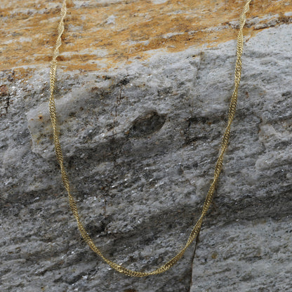 Goldkette Singapurkette Länge 42cm - Breite 1,4mm - 585-14 Karat Gold