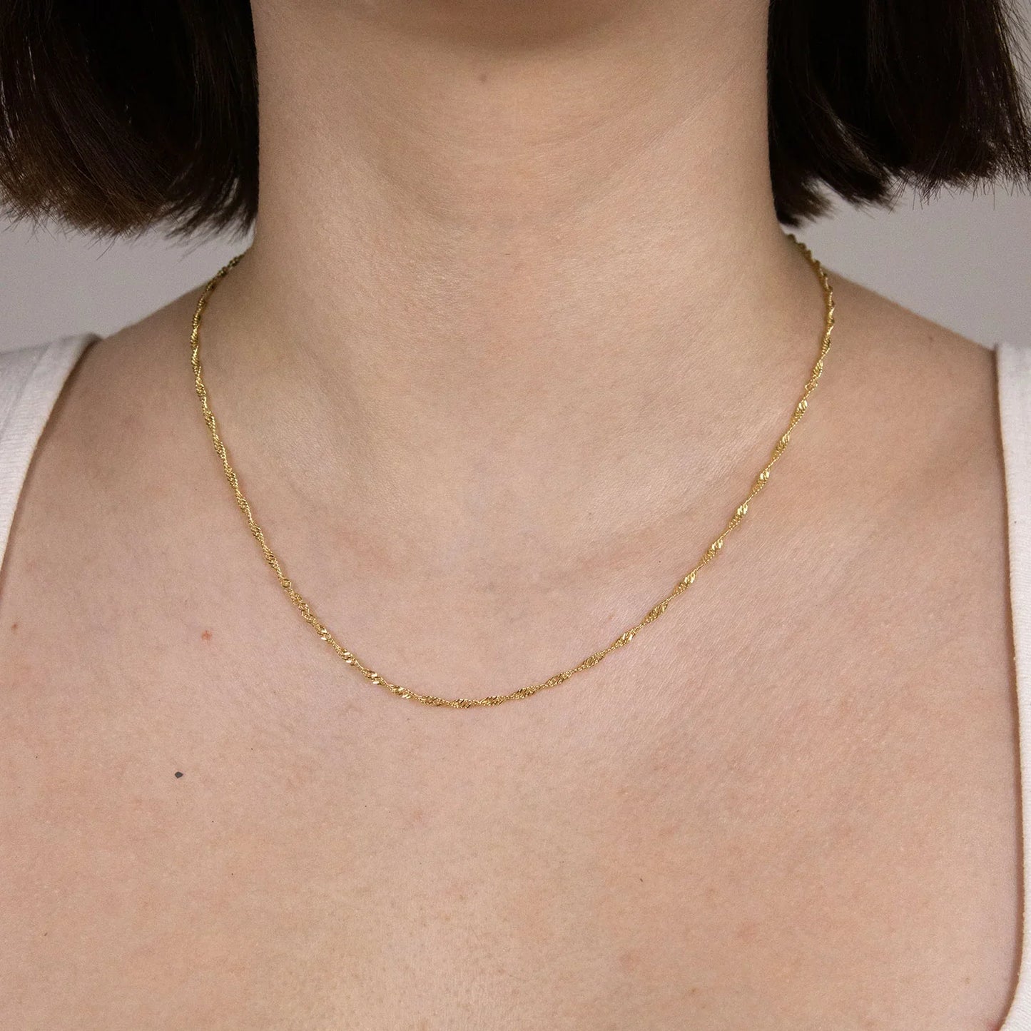 Goldkette Singapurkette Länge 42cm - Breite 1,8mm - 585-14 Karat Gold