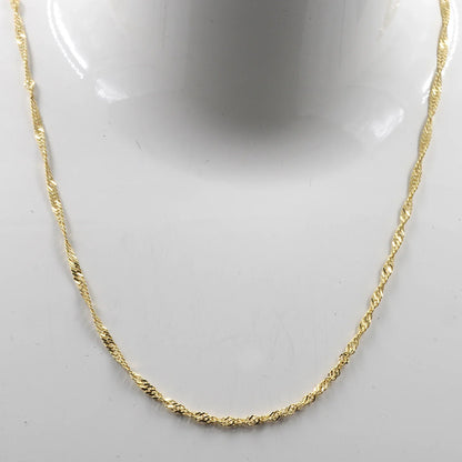 Goldkette Singapurkette Länge 50cm - Breite 1,8mm - 585-14 Karat Gold