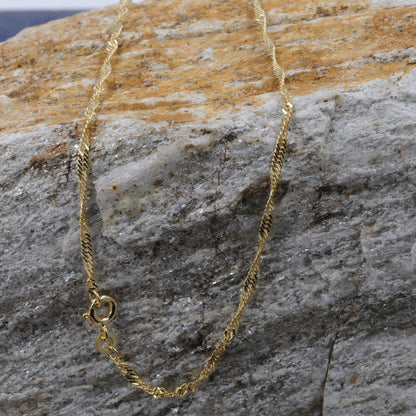 Goldkette Singapurkette Breite 1,8mm - 585-14 Karat Gold