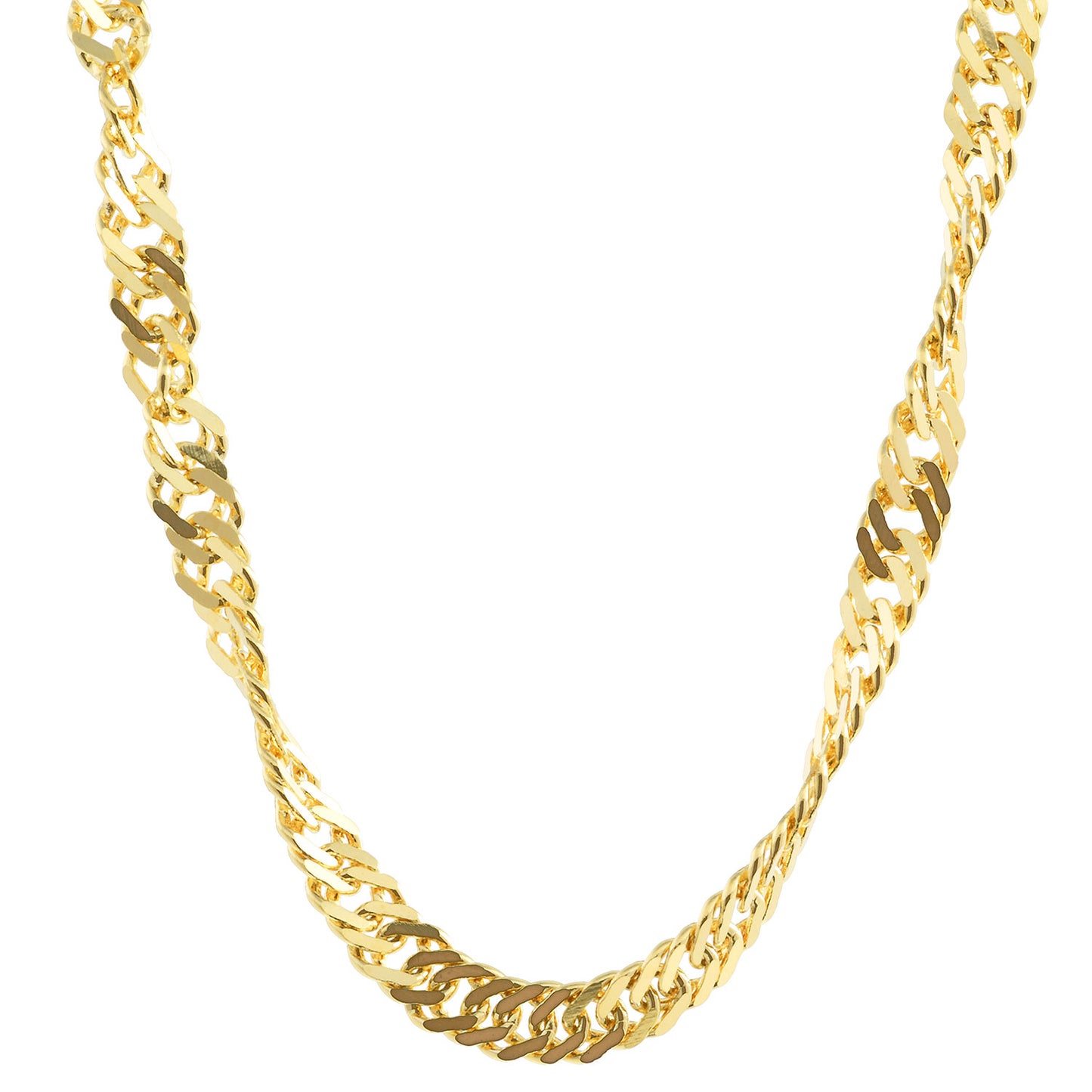 Goldkette Singapurkette Länge 45cm - Breite 2,2mm - 585-14 Karat Gold
