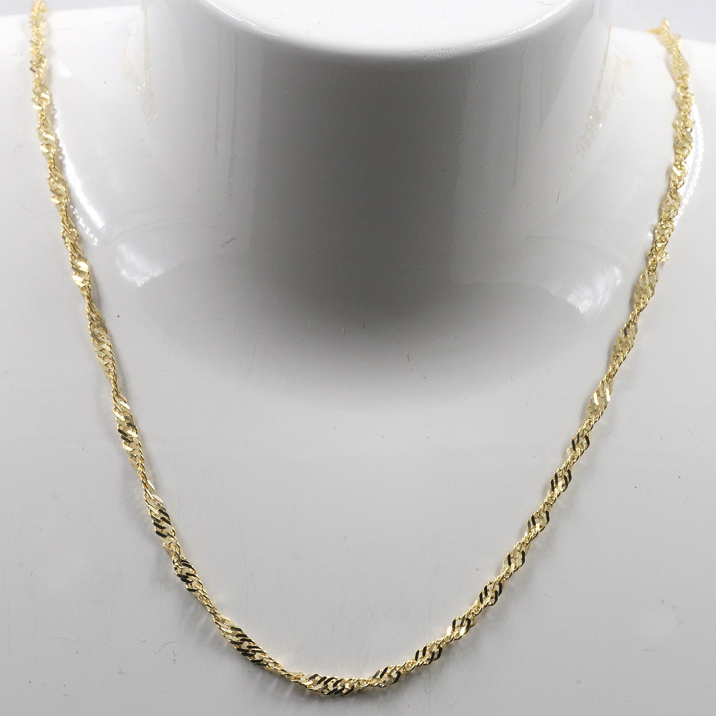 Goldkette Singapurkette Länge 50cm - Breite 2,2mm - 585-14 Karat Gold