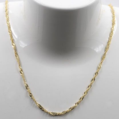 Goldkette Singapurkette Länge 50cm - Breite 2,2mm - 585-14 Karat Gold
