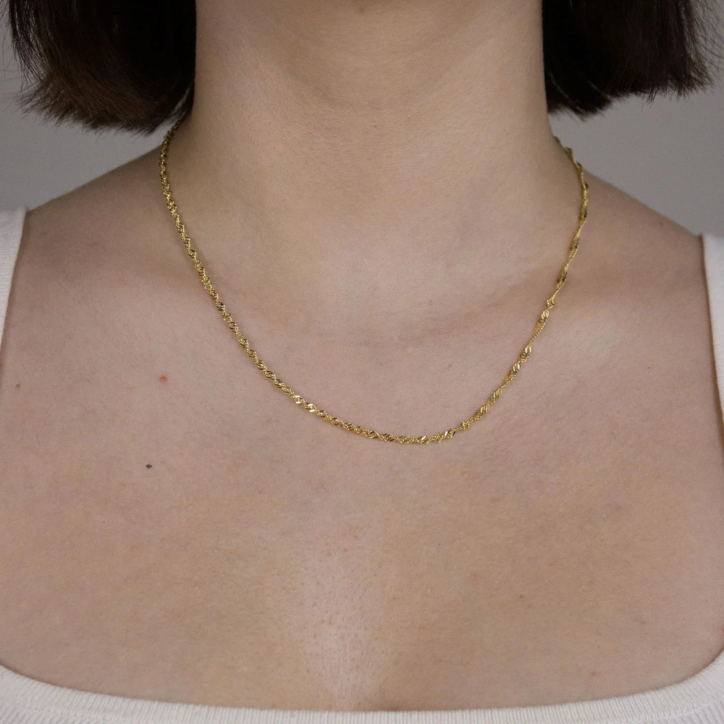 Goldkette Singapurkette Länge 60cm - Breite 2,2mm - 585-14 Karat Gold