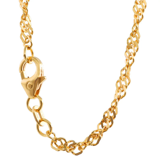 Goldkette Singapurkette Länge 45cm - Breite 2,4mm - 585-14 Karat Gold