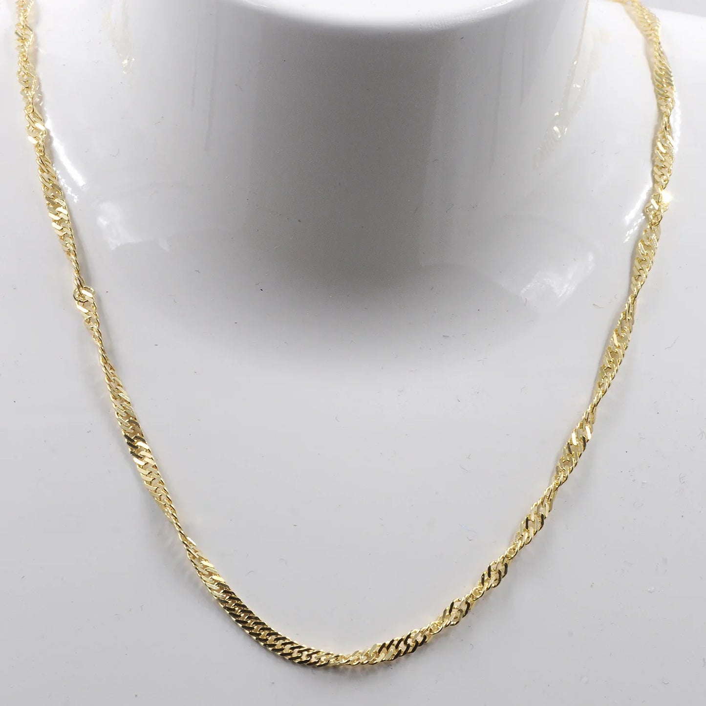 Goldkette Singapurkette Länge 45cm - Breite 2,4mm - 585-14 Karat Gold