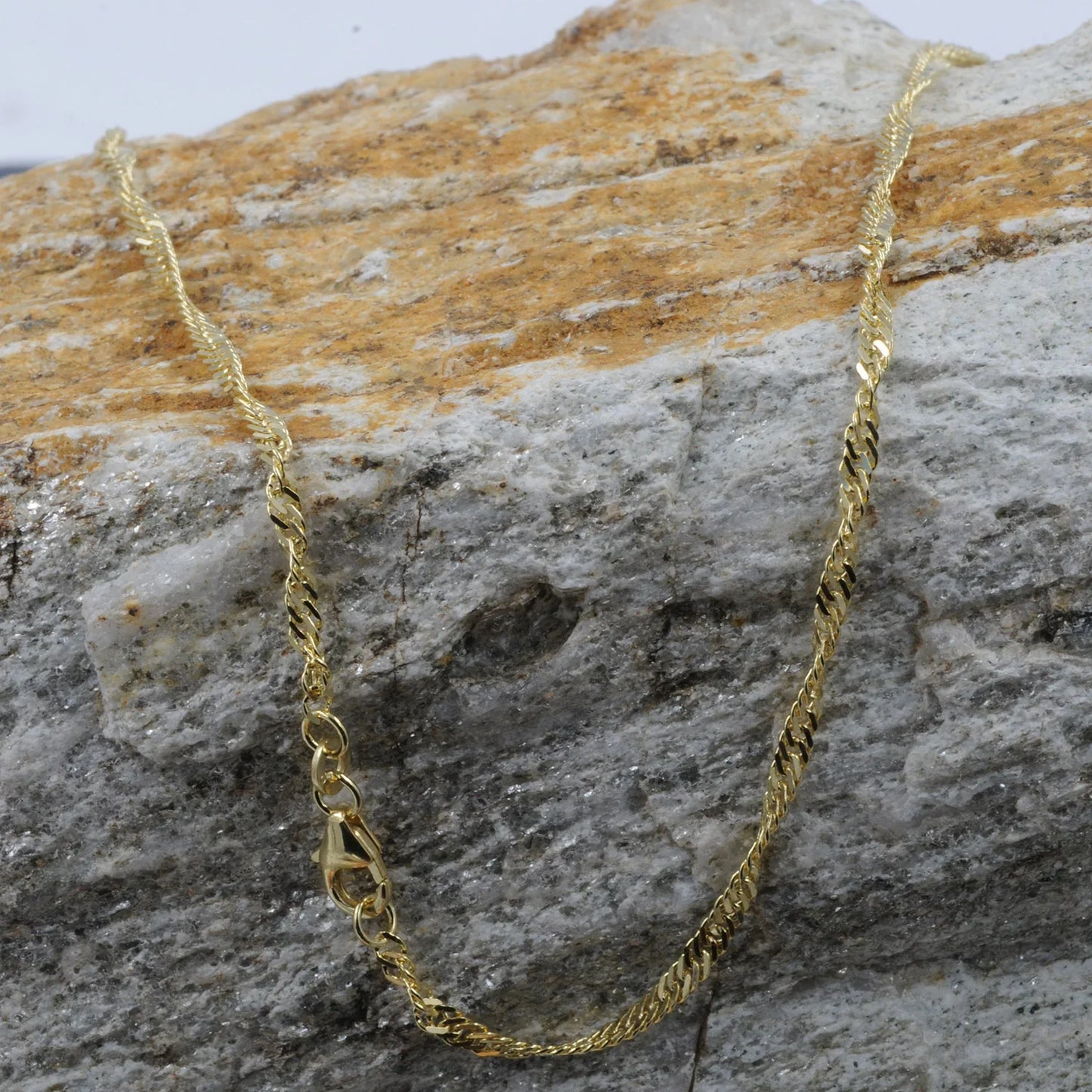 Goldkette Singapurkette Länge 45cm - Breite 2,4mm - 585-14 Karat Gold