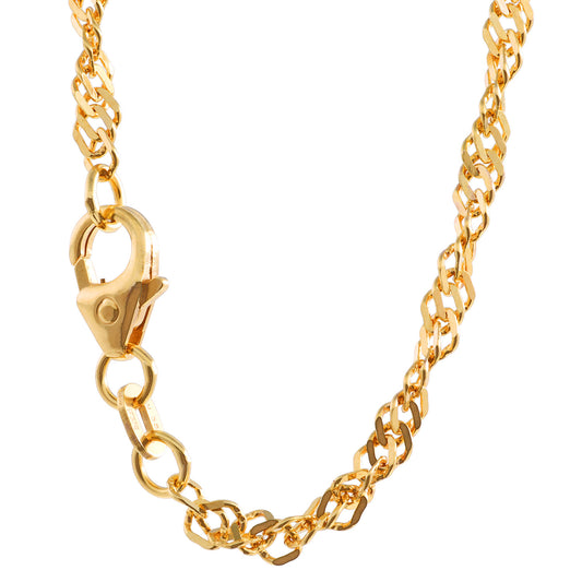 Goldkette Singapurkette Länge 50cm - Breite 2,4mm - 585-14 Karat Gold