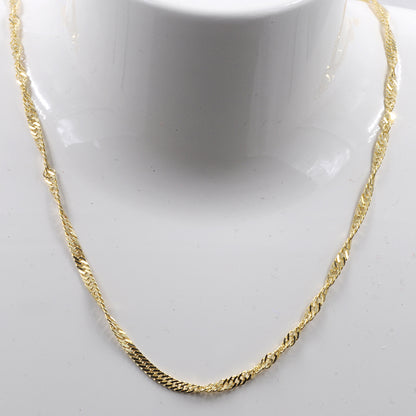 Goldkette Singapurkette Länge 50cm - Breite 2,4mm - 585-14 Karat Gold