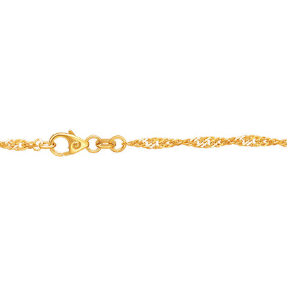Goldkette Singapurkette Länge 19cm - Breite 2,4mm - 585-14 Karat Gold