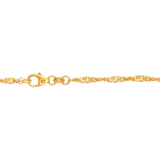 Goldkette Singapurkette Länge 19cm - Breite 2,4mm - 585-14 Karat Gold