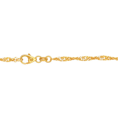 Goldkette Singapurkette Länge 19cm - Breite 2,9mm - 585-14 Karat Gold